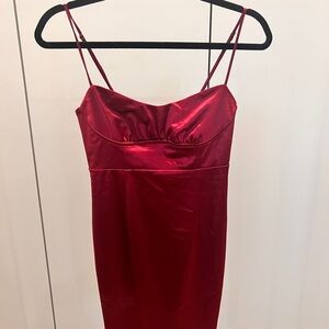 Elodie Shimmering Scarlet Mini Dress